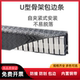 U型橡胶密封条塑料铁皮钢板不锈钢桥架线槽u形卡封边保护口包边条