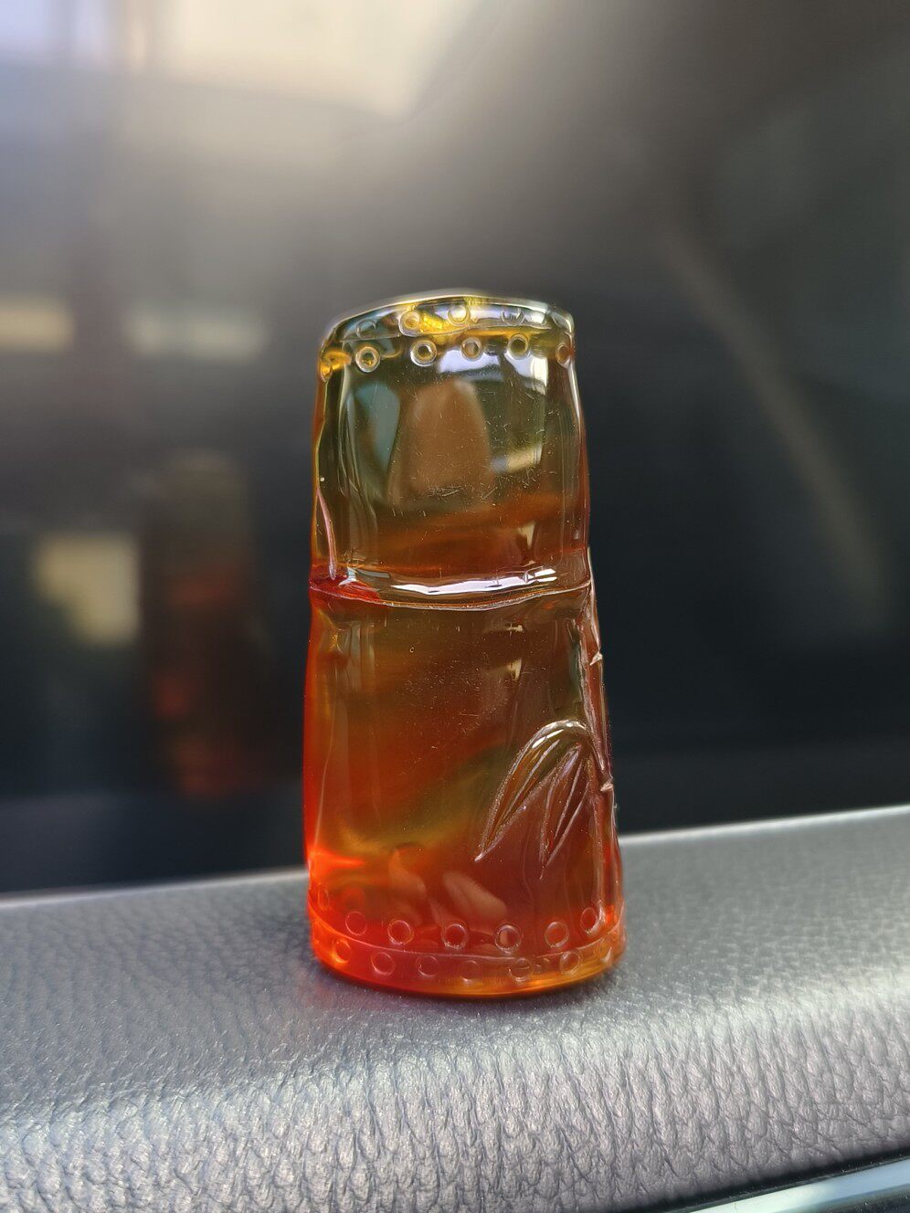 缅甸琥珀蜜蜡血珀金兰茶珀溶洞蜜16克金棕红蜜竹节吊坠带证书包邮