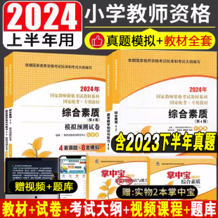 2024年教师证资格考试小学教材书真题试卷综合素质教育教学知识与能力语文数学小学教资资料刷题笔试用科一科目二华东师大2023 新版