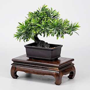 黑檀木底座实木中式花盆景花瓶古董奇石头木雕工艺品摆件底座托