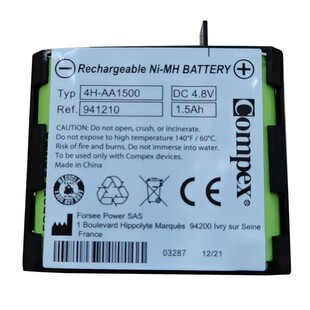 配件: Compex 大容量替换电池 适用于有线版 肌肉电刺激训练