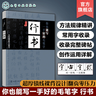 你也能写一手好的毛笔字行书 书法练习书籍 写毛笔字教学教程范字临摹教材毛笔书籍毛笔字帖软笔毛笔硬笔书法经典碑帖与高频字例书
