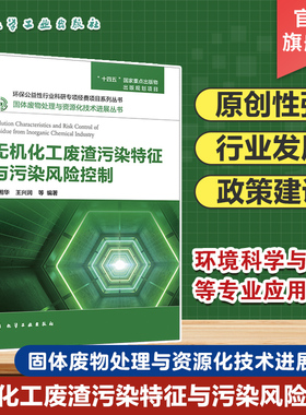 固体废物处理与资源化技术进展丛书 无机化工废渣污染特征与污染风险控制 高等学校环境科学与工程 化学工程等专业阅读参考书籍