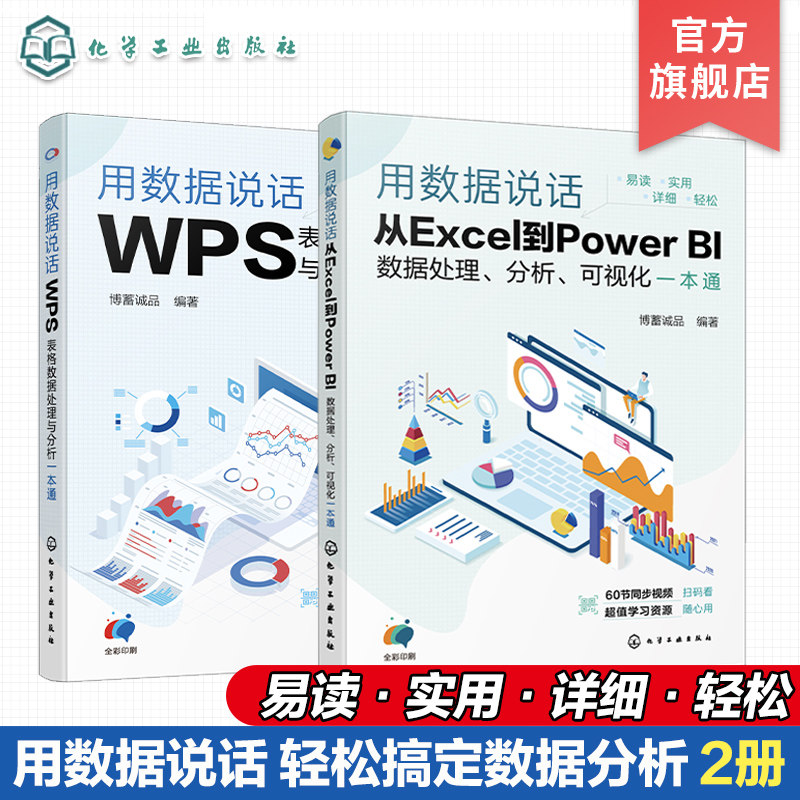 2册 用数据说话 从Excel到Power BI数据处理 分析 可视化一本通 用数据说话 WPS表格数据处理与分析一本通 办公软件应用入门参考书