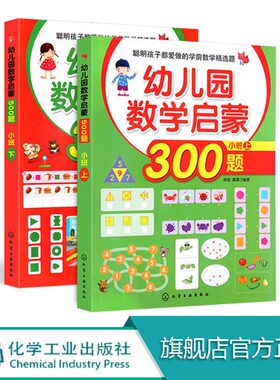 全2册 幼儿园数学启蒙300题 小班 3-6岁学龄前儿童数学启蒙教辅 幼儿学龄前全脑智力数学潜能思维开发 儿童益智数学思维训练游戏书