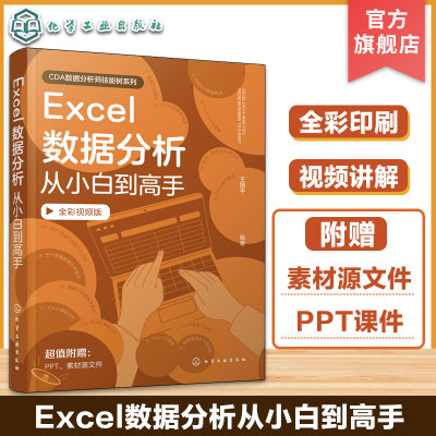 赠课件 Excel数据分析从小白到高手 Excel基础学习入门Excel数据分析方法数据分析案例Excel函数图解教程数据可视化 Excel基础入门