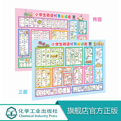 小学生英语分类单词表 精选小学阶段400个单词  音频视频教学扫码立得 四色印刷 图声一体 双速录音 准确辨音识词 中英例词