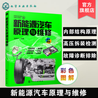 正版 新能源汽车原理与维修 新能源汽车关键技术教程书籍 新能源电动汽车维修资料大全 汽车故障诊断技术 汽车核心技术构造原理