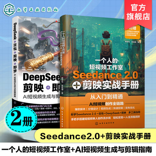 2册 一个人的短视频工作室 Seedance2.0 剪映实战手册 DeepSeek豆包剪映即梦 AI短视频生成与剪辑指南 多工具协同 一人全流程闭环