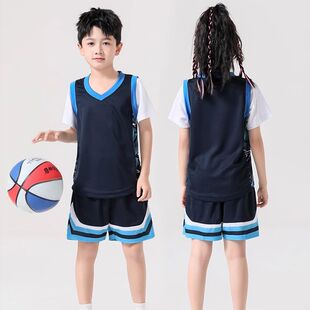 新款儿童篮球服套装女童定制小学生球衣篮球男童篮球训练服比赛服