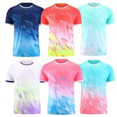 乒乓球服羽毛球短袖 运动T恤男女速干跑步马拉松跑团上衣可印字