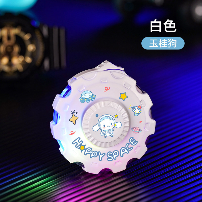 旋转陀螺打火机防风耐用网红新款机甲指尖八卦阵发光潮玩解压彩灯