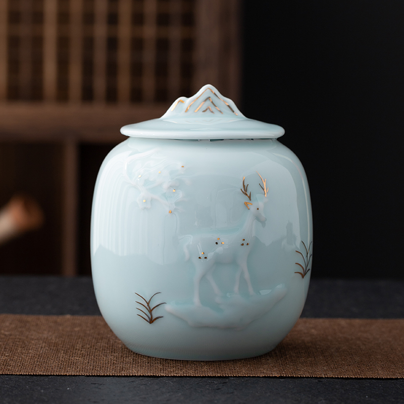 陶瓷密封多款茶叶罐存茶罐通用