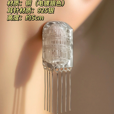 建筑圣彼得穹顶耳坠原创设计
