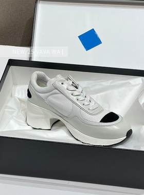 【VAVA WA】顶板无疑！休闲鞋女25K新款系带高跟运动鞋黑白熊猫