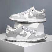 dunk白灰低帮板鞋 男款 aj1黑白熊猫女款 莆田aj男鞋 情侣运动休闲鞋