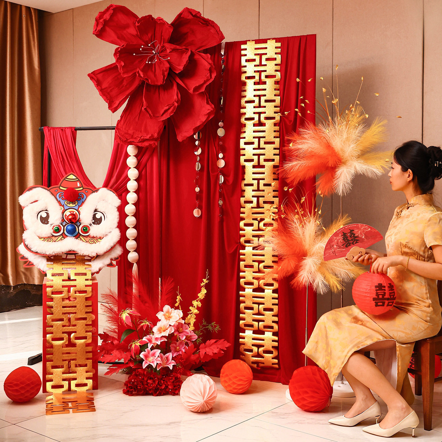 婚房布置套装结婚礼装饰男女方卧室客厅喜字拉花背景墙结婚用大全,节庆用品/礼品,婚房布置套装,淘宝优惠券,粉丝福利购,淘宝优惠卷