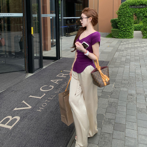 张林超LIN BOUTIQUE 100%醋酸 纵享丝滑/高级感垂坠休闲裤