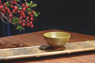 淄博高温1300℃窑变釉 匠心制作 品名：茶叶末釉“罗汉主人杯 ”