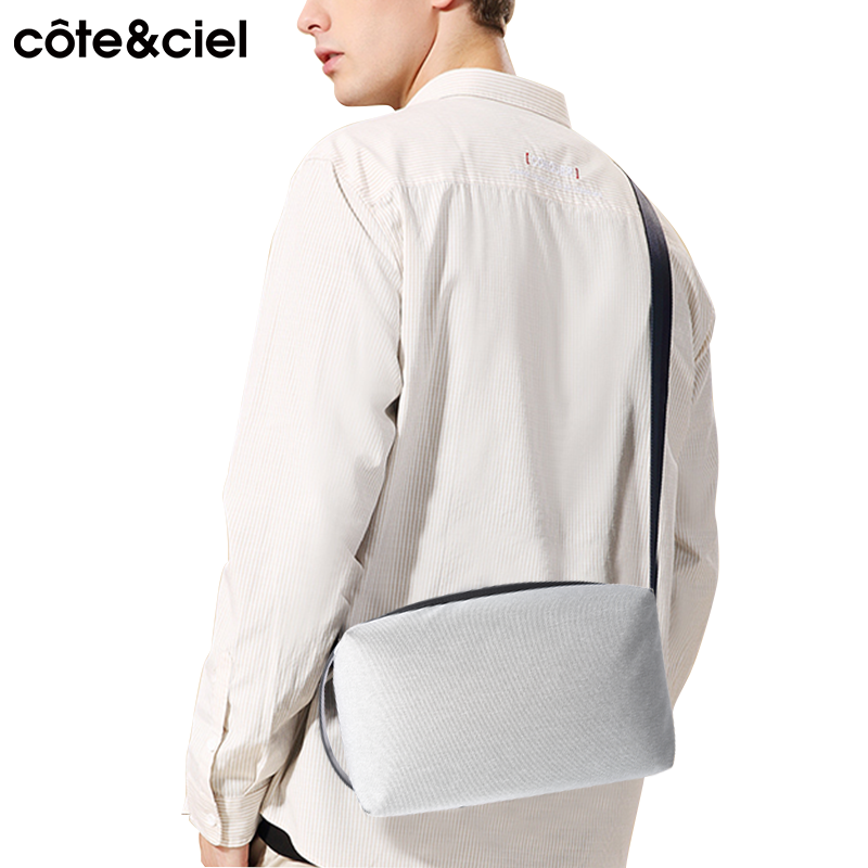 正品cote&ciel单肩斜挎包男女放数据线耳机充电宝手机数码硬壳收纳包
