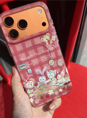 东迪达菲玲娜贝儿草莓适用iPhone17pro新年圣诞红色手机壳16promax全包硬壳15软边保护套喜庆magsafe磁吸壳14
