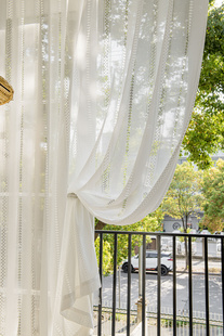 窗纱透光不透人镜面编织镂空纱帘小尺寸纯白窗纱提花窗帘简约滤光