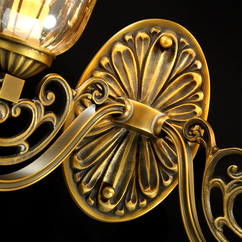 호주와 미국 유럽 스타일의 모든 구리 벽 램프 계단 발코니 통로 창조적 인 순수 구리 벽 램프 미국 벽 단일 및 이중 헤드 벽 램프