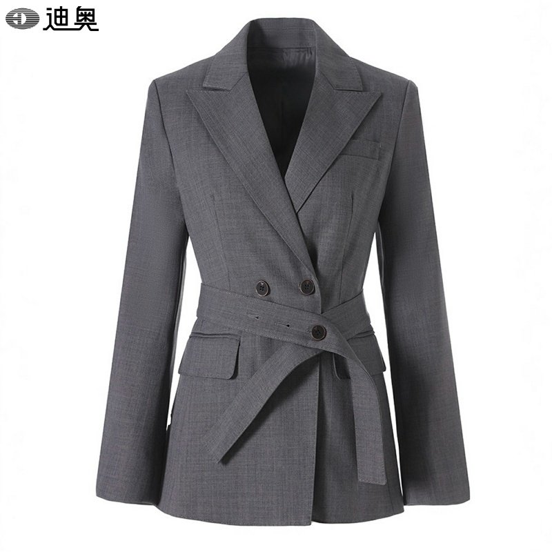 迪奥26春秋新款高级感西装外套女纯色收腰修身气质职业通勤小西服