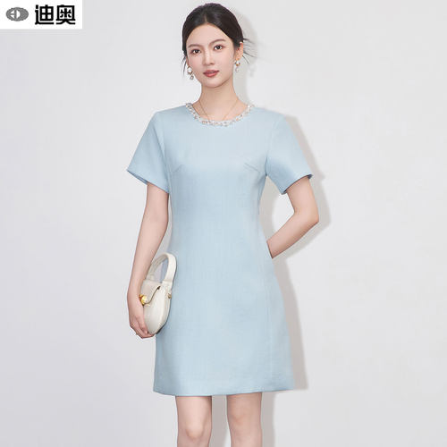 迪奥时尚简约名媛风显瘦连衣裙夏