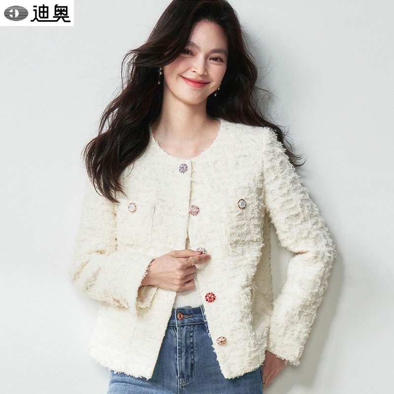 迪奥轻奢复古高级感小香风女外套图片