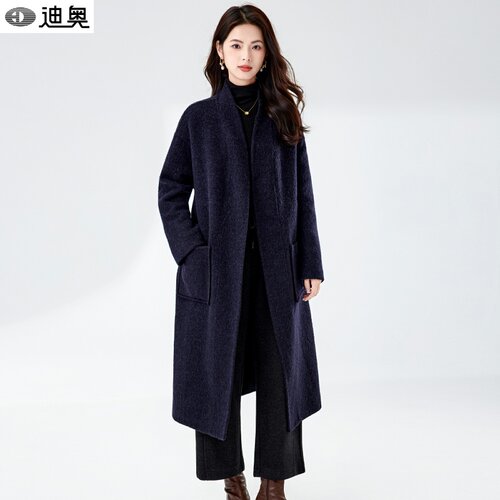 迪奥25秋冬新款赫本风羊毛呢大衣