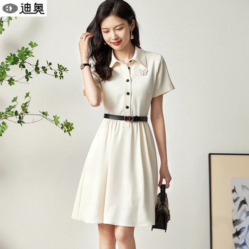 迪奥专柜同款连衣裙OL气质中长裙