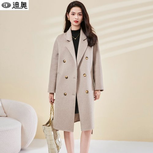 迪奥25秋冬高级感长款羊毛呢大衣
