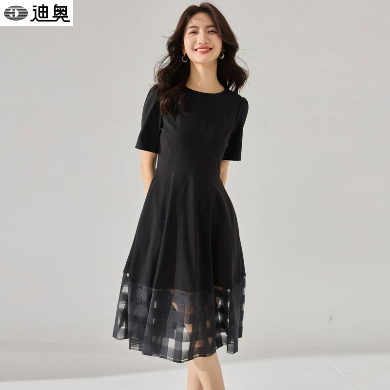 迪奥夏季显瘦连衣裙女法式中长裙图片