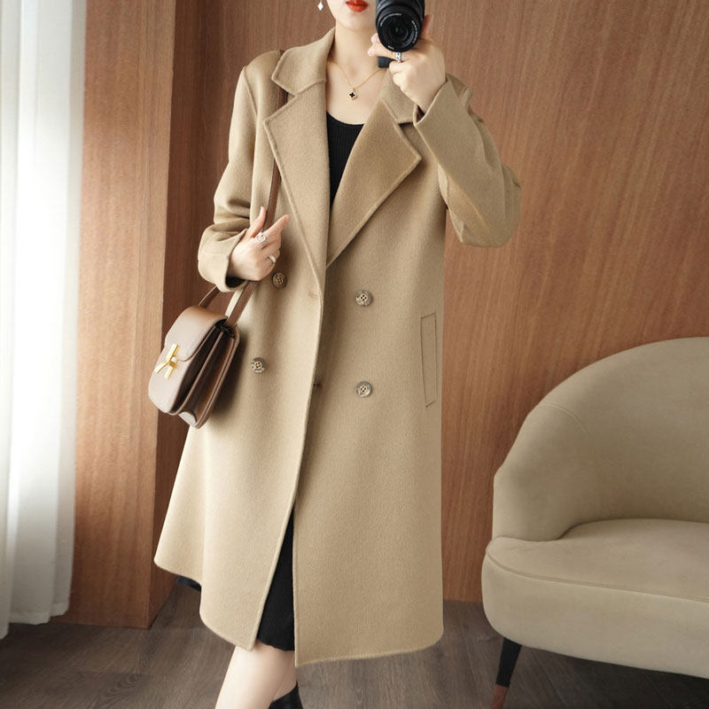 迪奥高端双面羊绒大衣女中长款宽松呢子衣韩版气质24秋冬毛呢外套,女装/女士精品,毛呢外套,淘宝优惠券,粉丝福利购,淘宝优惠卷