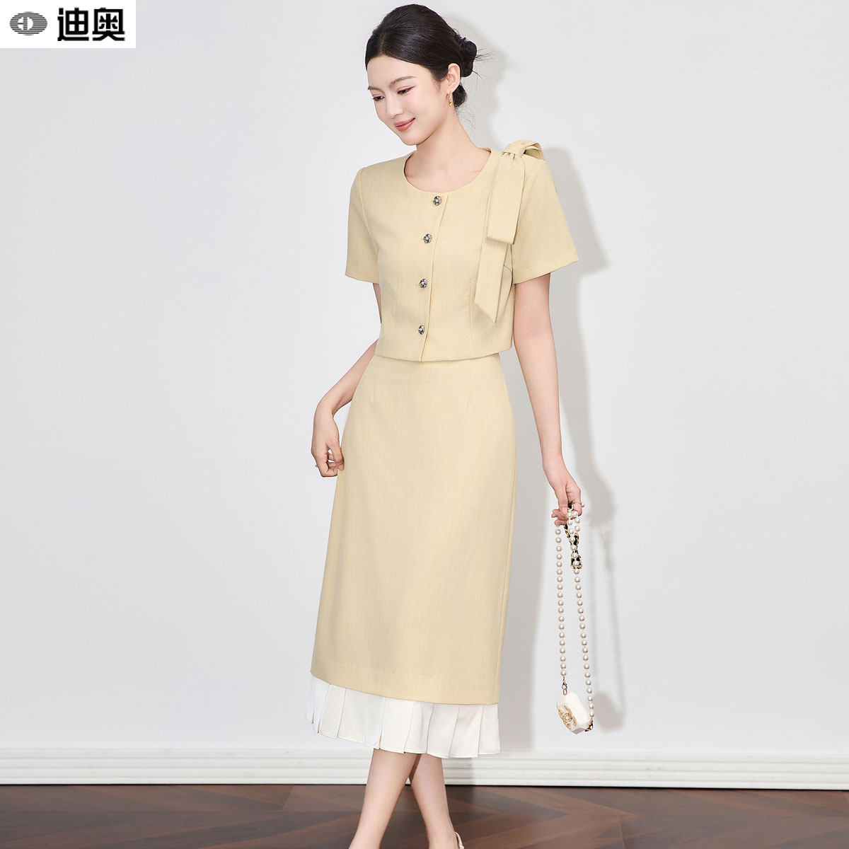 迪奥小香风套装裙夏25新款气质名媛风短袖显瘦半身裙法式两件套女,女装/女士精品,时尚套装,淘宝优惠券,粉丝福利购,淘宝优惠卷
