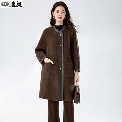 迪奥25秋冬新款高级感羊毛呢大衣