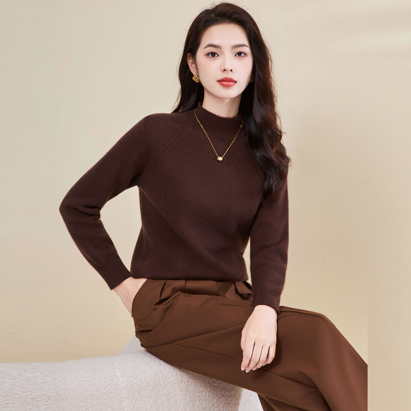 大牌气质羊绒衫女加厚羊毛针织衫