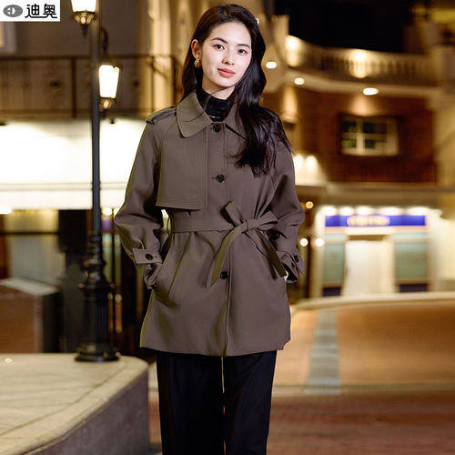 迪奥高端时髦复古通勤风衣外套女