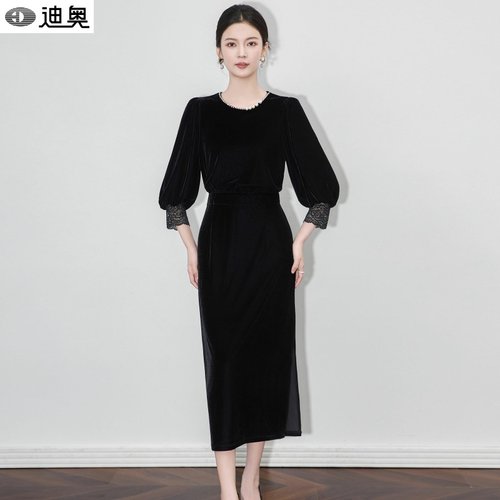 迪奥女神范轻奢高级连衣裙25新款