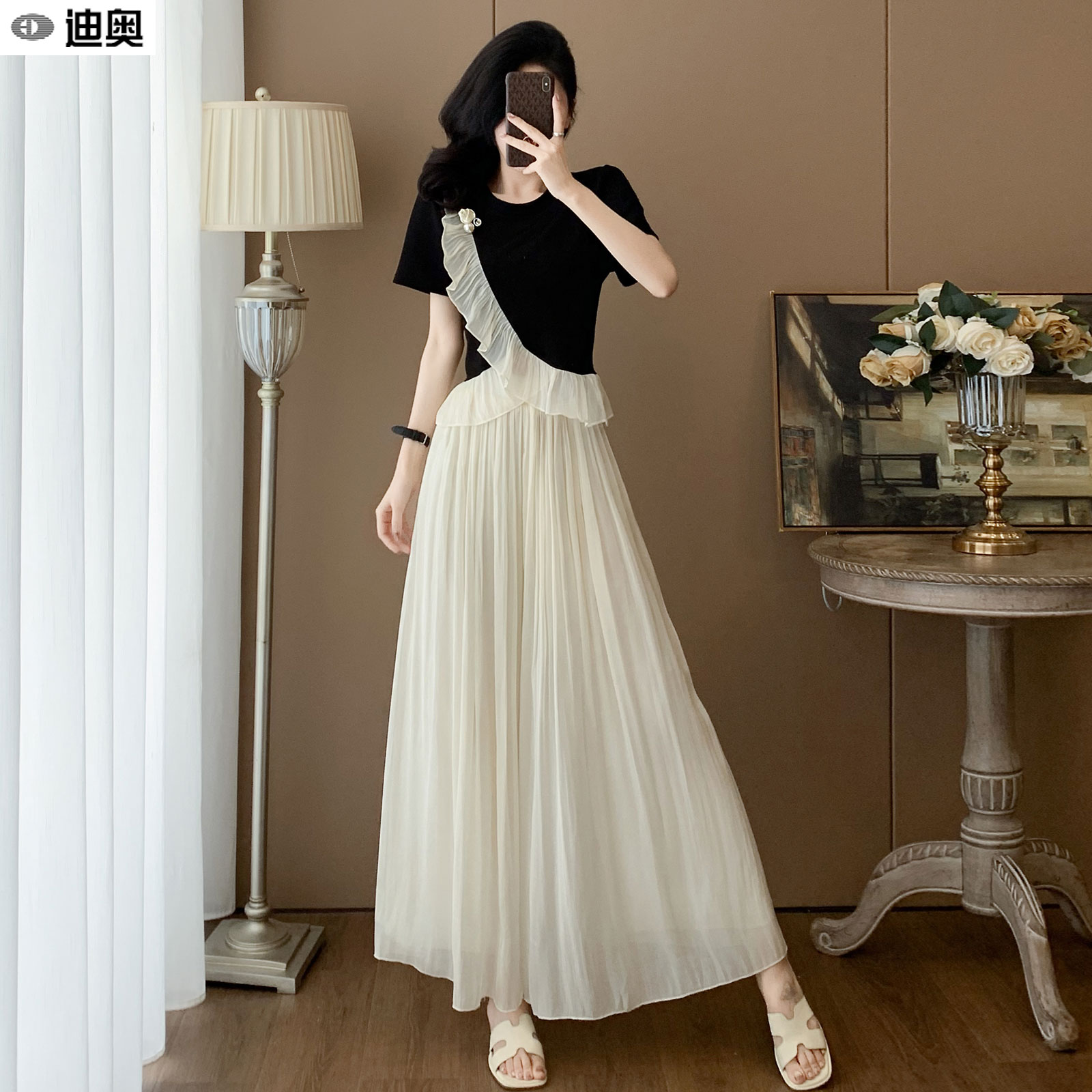 迪奥高级设计感休闲两件套装裤女