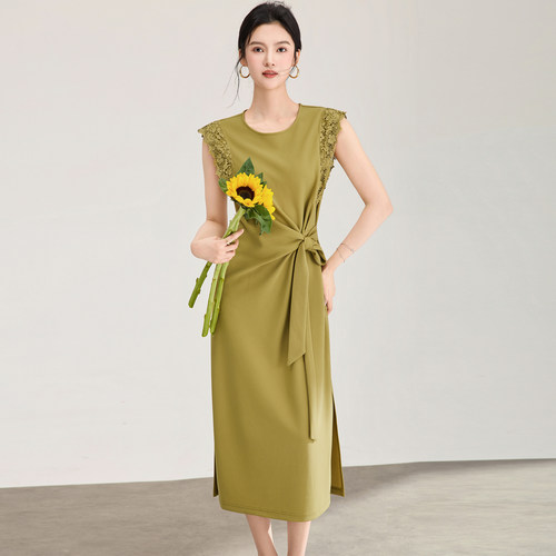 迪奥小众慵懒松弛感无袖连衣裙夏