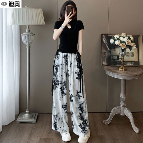 迪奥高级松弛感休闲国风两件套装