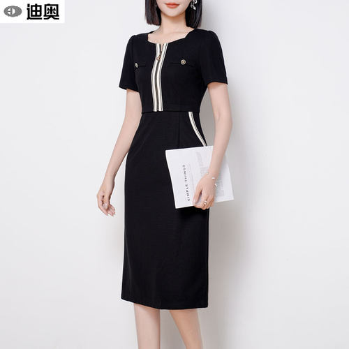 迪奥时髦洋气优雅气质收腰连衣裙