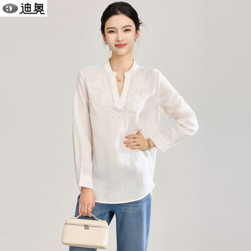 迪奥轻奢法式优雅显瘦长袖衬衫女