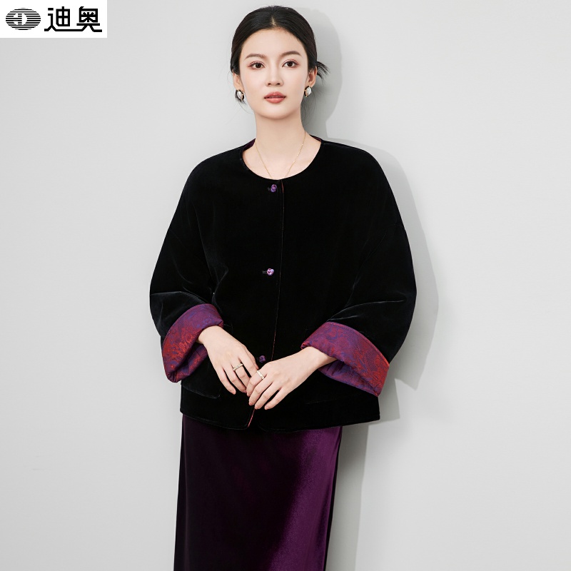 迪奥高端品牌气质新中式厚外套女