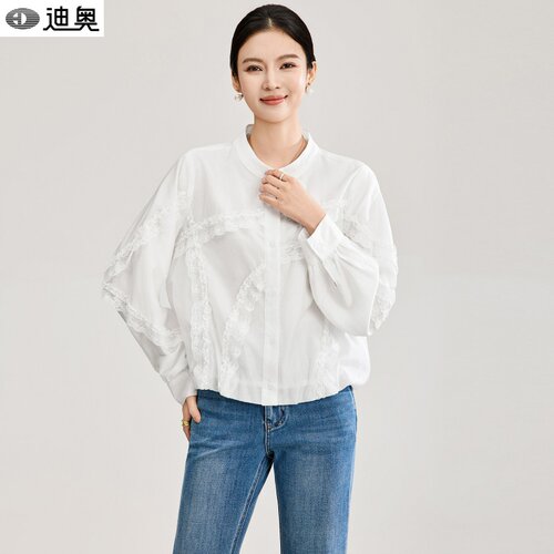 迪奥小众设计感长袖天丝衬衫女