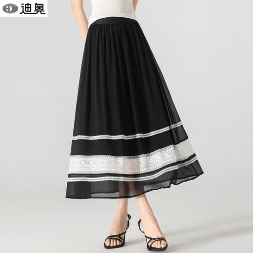 迪奥高级感真丝半身裙桑蚕丝裙子