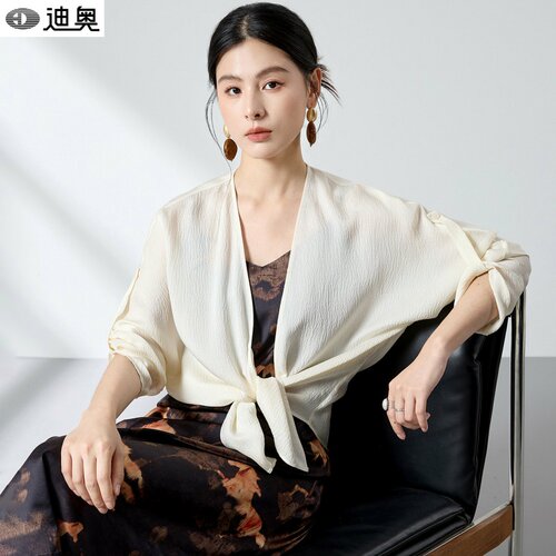 迪奥时尚真丝外搭小开衫外套女夏