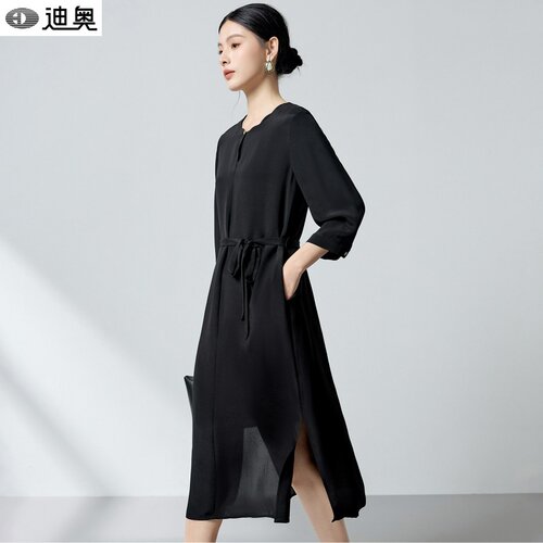 迪奥桑蚕丝连衣裙简约大气真丝裙